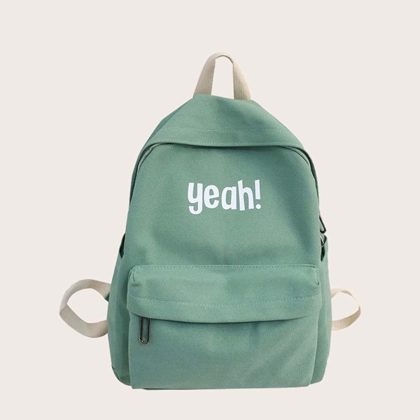 

Kids Letter Graphic Backpack, Green