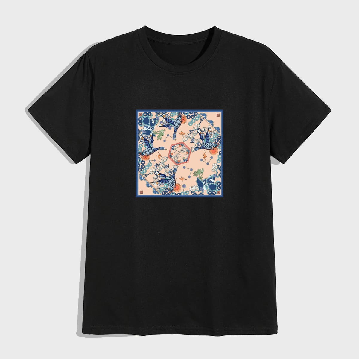 

Guys Animal Print Tee, Black