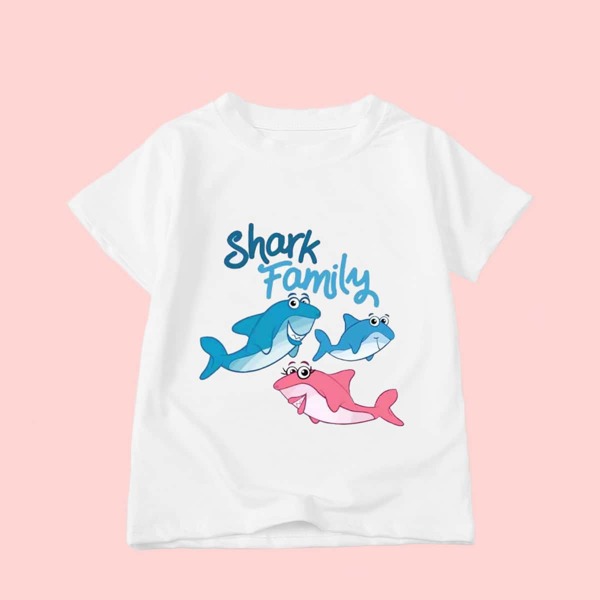 

Toddler Girls Cartoon And Letter Graphic Tee, White