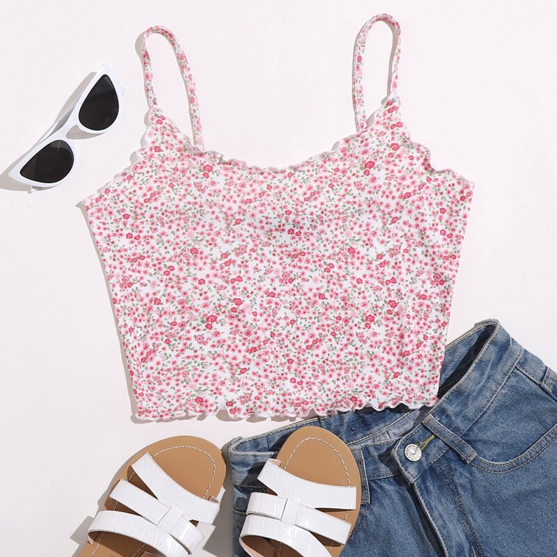 

Lettuce Trim Ditsy Floral Cami Top, Multicolor