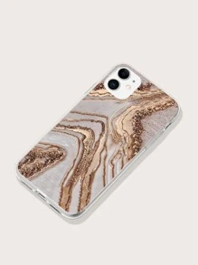 เคส เหมาะกับ iPhone ลาย หินอ่อน - สีแชมเปญ - ดู 2