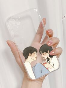 Funda compatible con iphone transparente con estampado de pareja - transparente - Ver 2