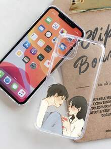 Funda compatible con iphone transparente con estampado de pareja - transparente - Ver 4