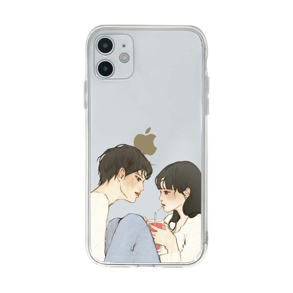 

Прозрачный чехол для iPhone с принтом супруг