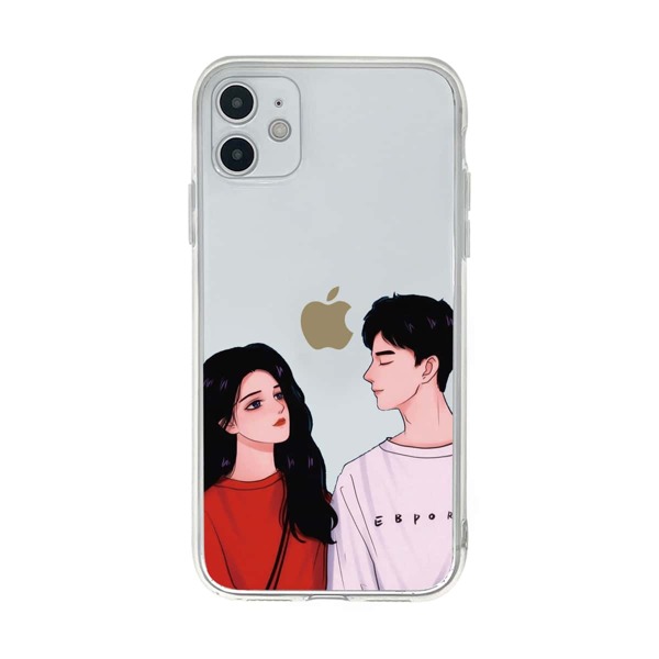 

Прозрачный чехол для iPhone с принтом супруг