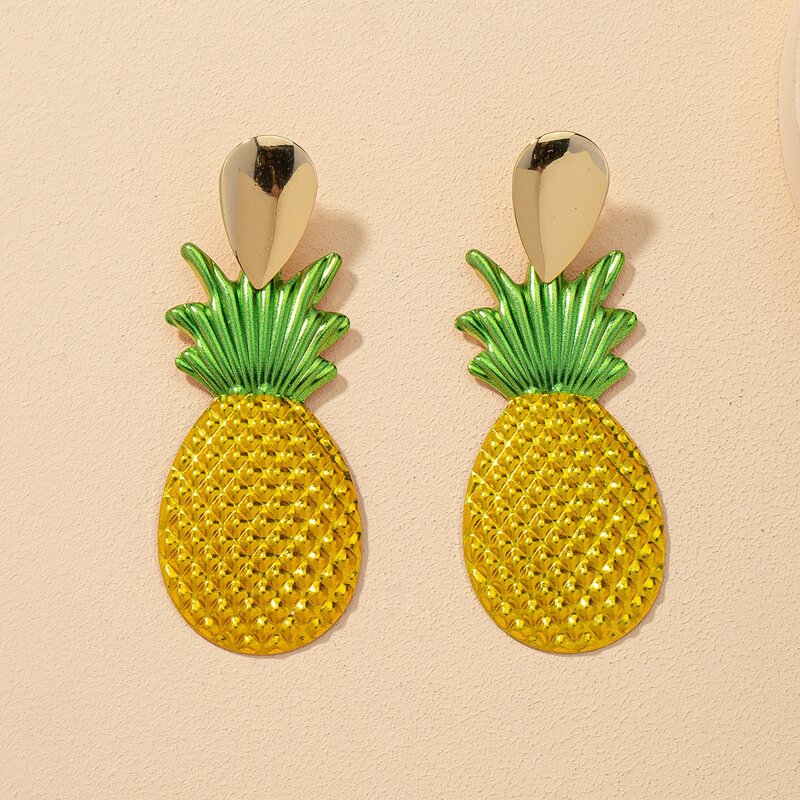 

Pineapple Decor Drop Earrings, Multicolor