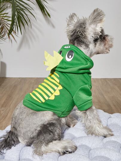 Capucha de mascota con diseño de dinosaurio - Suministros para mascotas