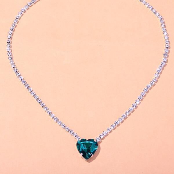 

Heart Charm Necklace, Silver