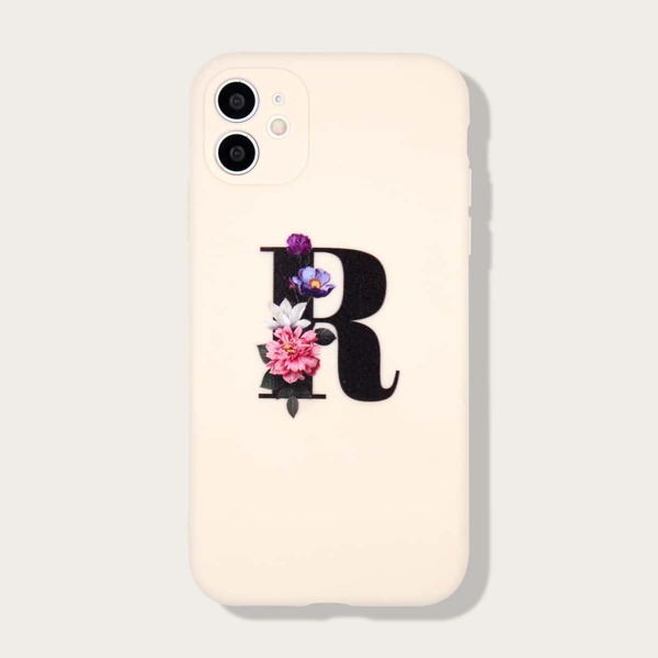 

Letter Graphic iPhone Case, White