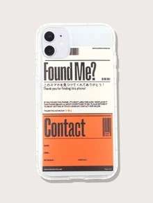 Hộp đựng đồ họa chữ tương thích với iPhone - Trong sáng - Xem 1