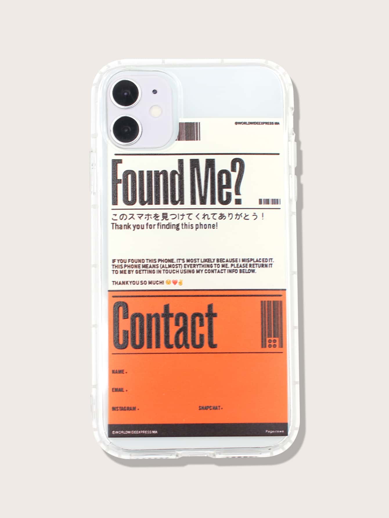 Hộp đựng đồ họa chữ tương thích với iPhone - Trong sáng - Xem 1