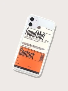 Hộp đựng đồ họa chữ tương thích với iPhone - Trong sáng - Xem 2