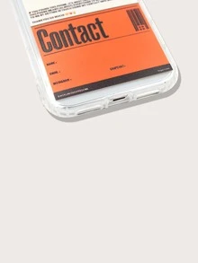 Hộp đựng đồ họa chữ tương thích với iPhone - Trong sáng - Xem 3