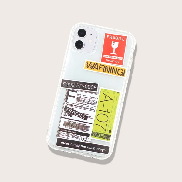

Чехол для iPhone с рисунком штрих-кода, Прозрачный