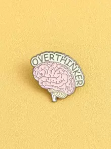 Brain Design Brooch - Multicolor - View 2