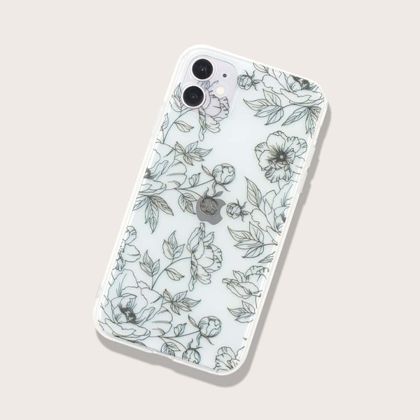 

Flower Pattern Clear iPhone Case