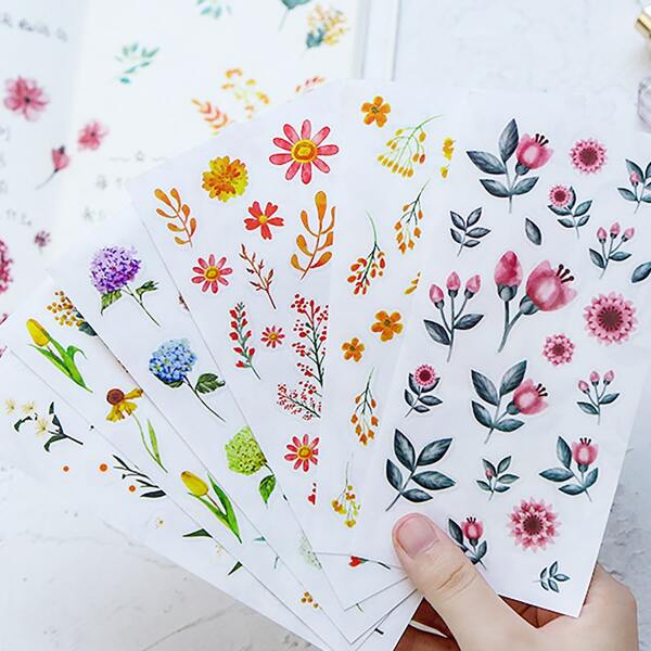 

2sheets Floral Pattern Random Sticker, Multicolor