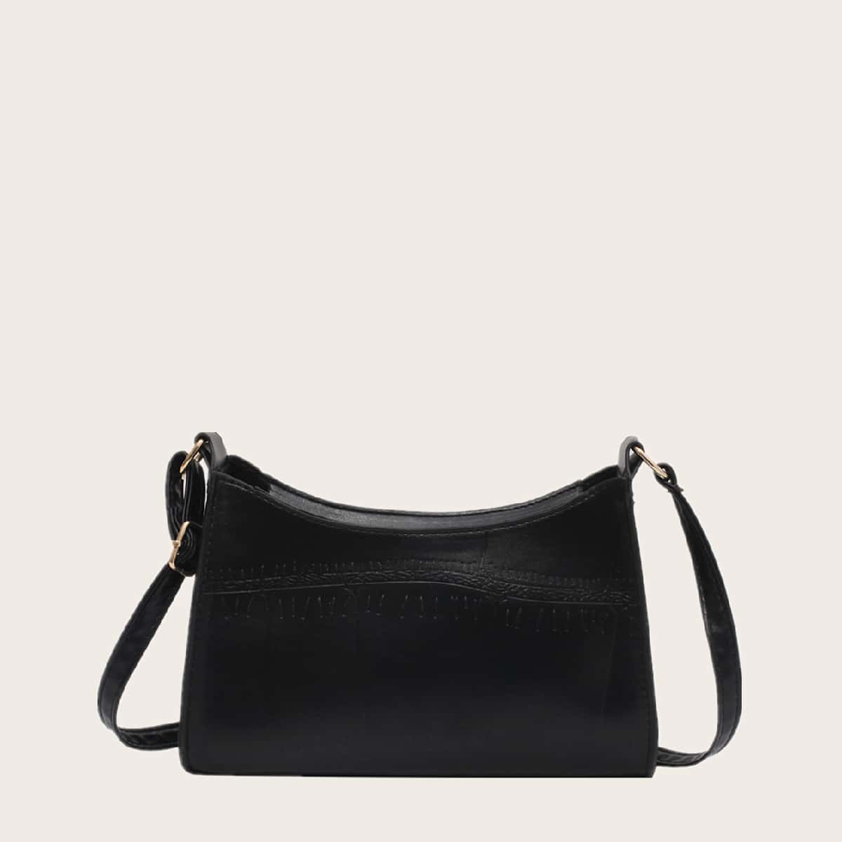 

Croc Embossed Crossbody Bag, Black