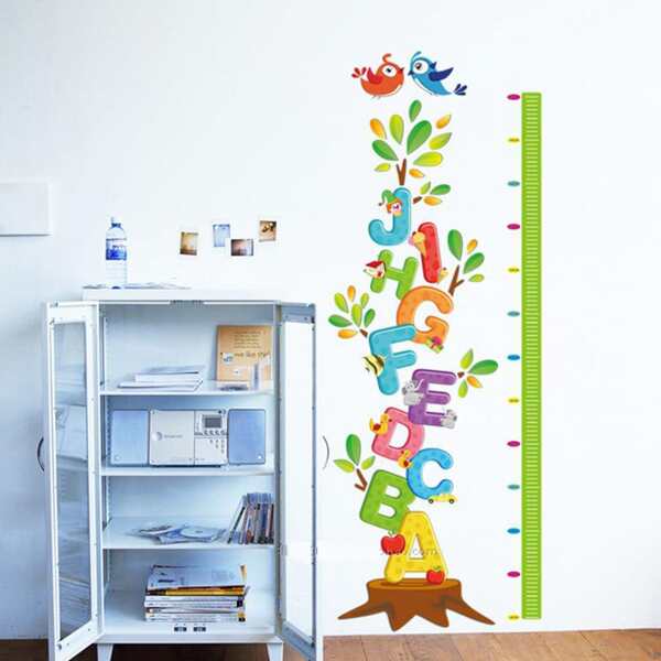 

1sheet Kids Alphabet Print Wall Sticker, Multicolor