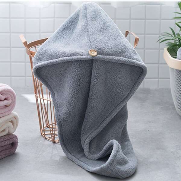 

Plain Hair Drying Cap, Grey