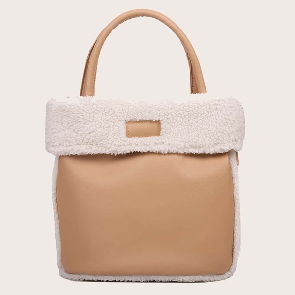 

Plush Bucket Bag, Khaki