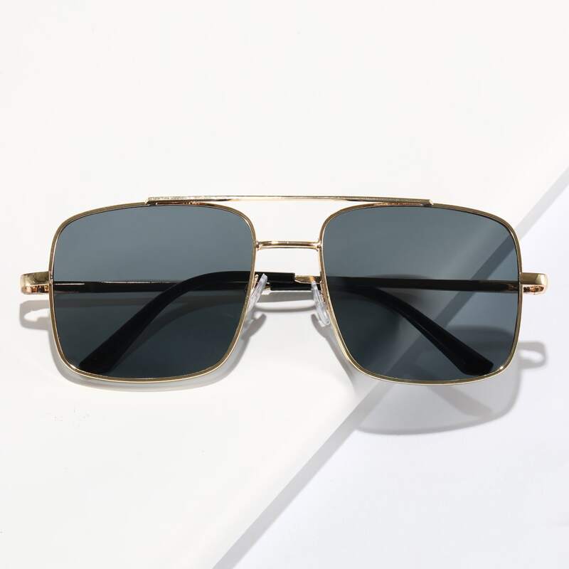 

Guys Top Bar Square Frame Sunglasses, Black