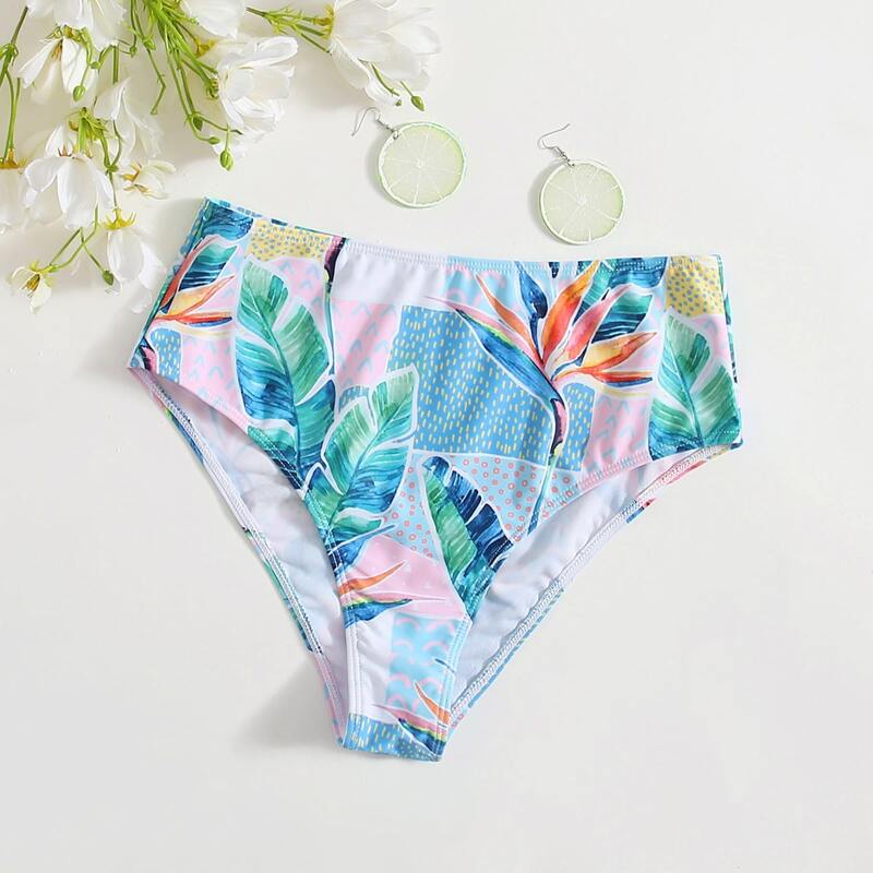 

Tropical Leaf Bikini Bottom, Multicolor