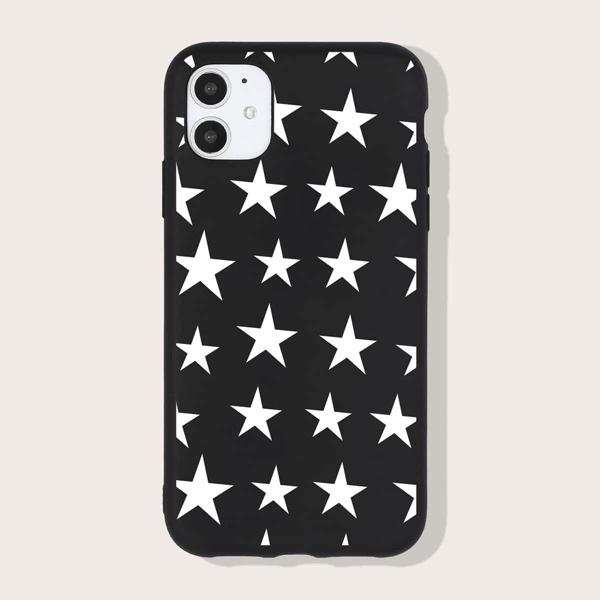 

Чехол для iPhoneс узором звезды, Чёрный