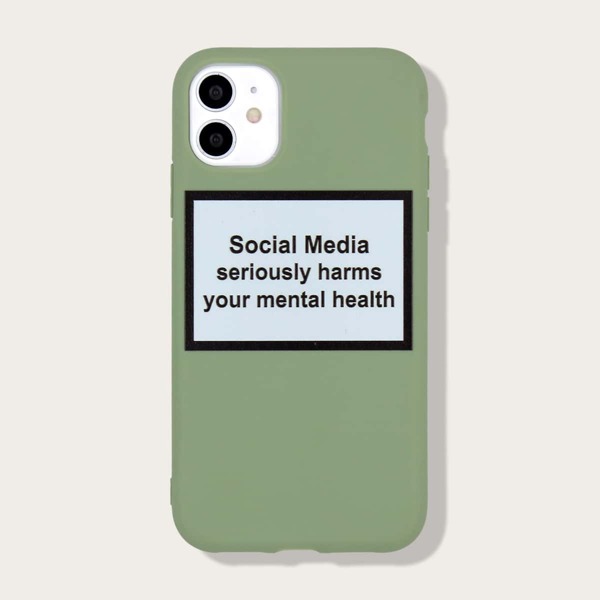 

Slogan Graphic iPhone Case, Green