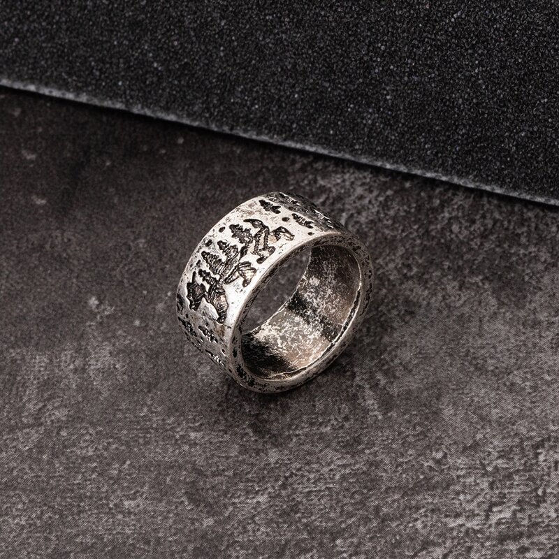 

Guys Engraved Ring, Antique silver