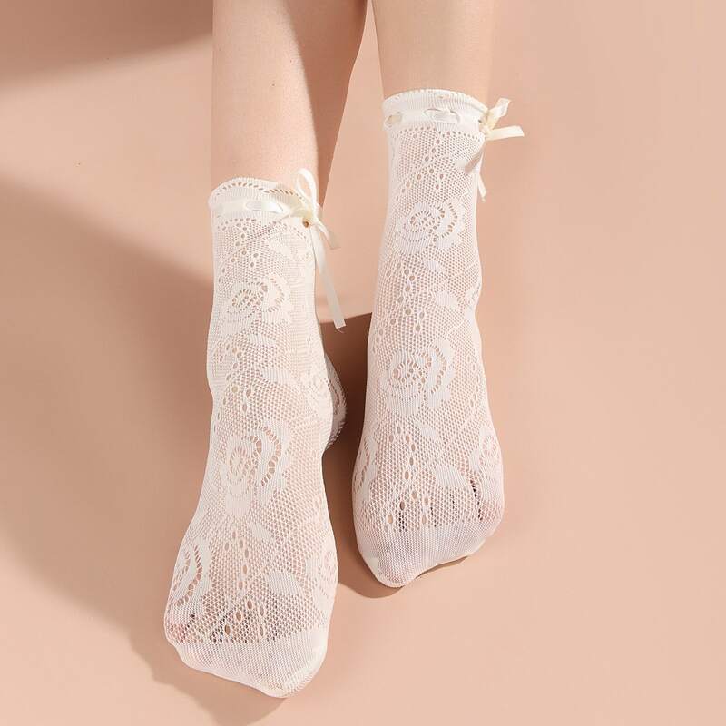 

Solid Crew Socks, Beige
