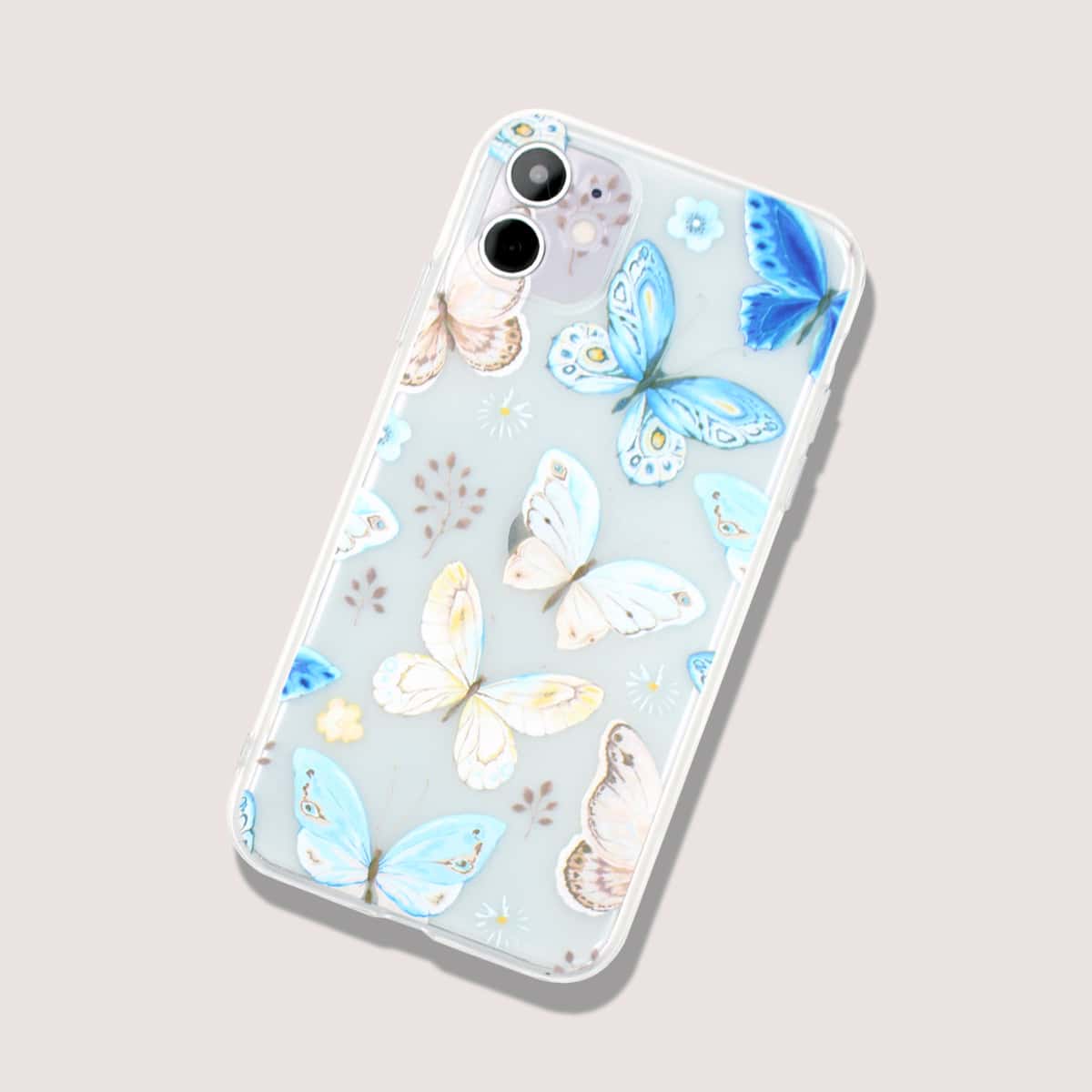 

Butterfly Print Clear iPhone Case