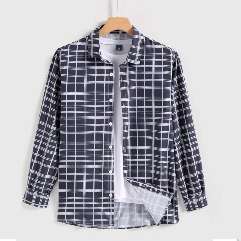 

Guys Plaid Print Shirt, Multicolor