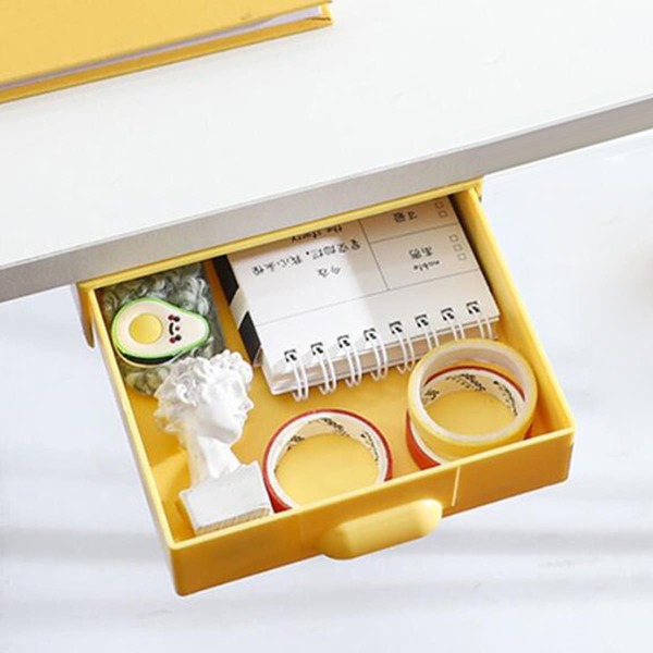 

1pc Drawer Storage Box, Yellow