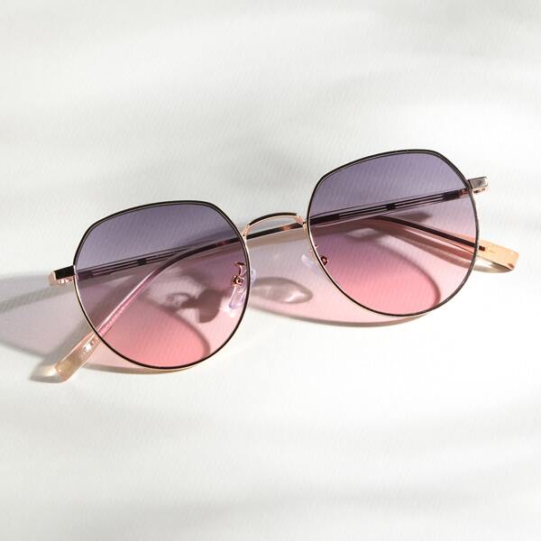 

Ombre Lens Metal Frame Sunglasses