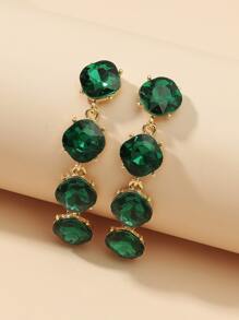 寶石耳墜 - 綠色 - 查看 1
