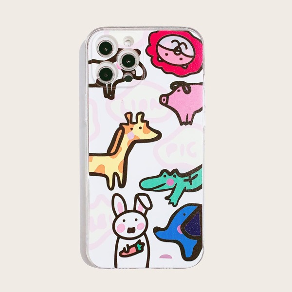 

Чехол для iPhone с узором зоопарка, Многоцветный