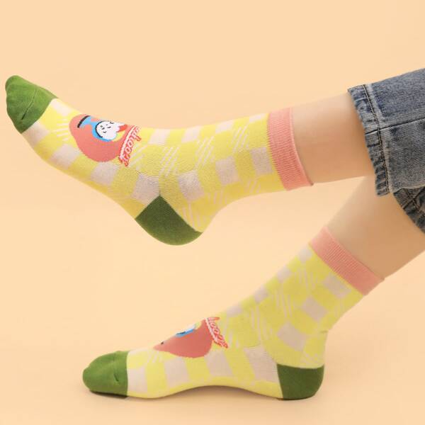 

Geo Print Crew Socks, Multicolor