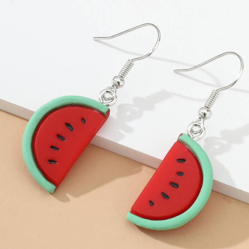 

Watermelon Drop Earrings, Multicolor