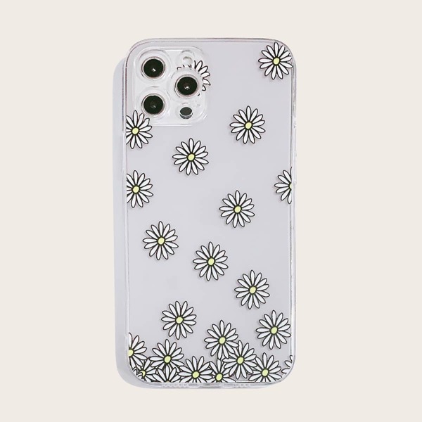

Прозрачный чехол для iPhone с цветочным узором