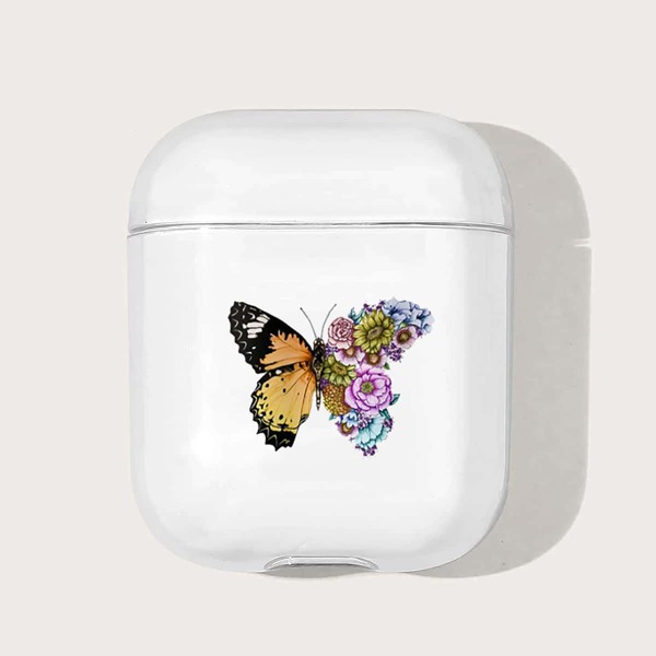 

Butterfly Print Clear Airpods Case