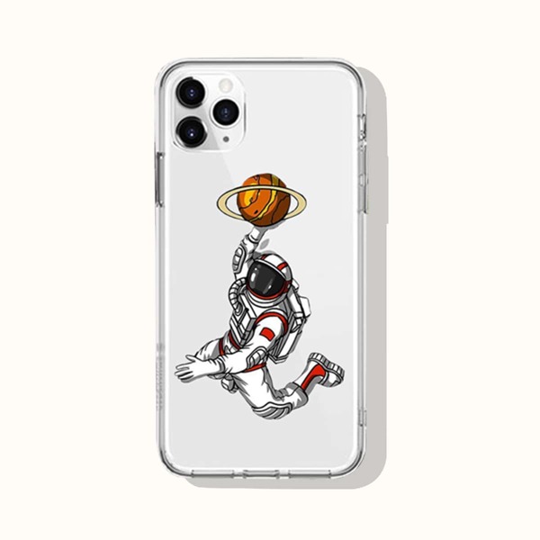 

Spaceman & Planet Clear Phone Case