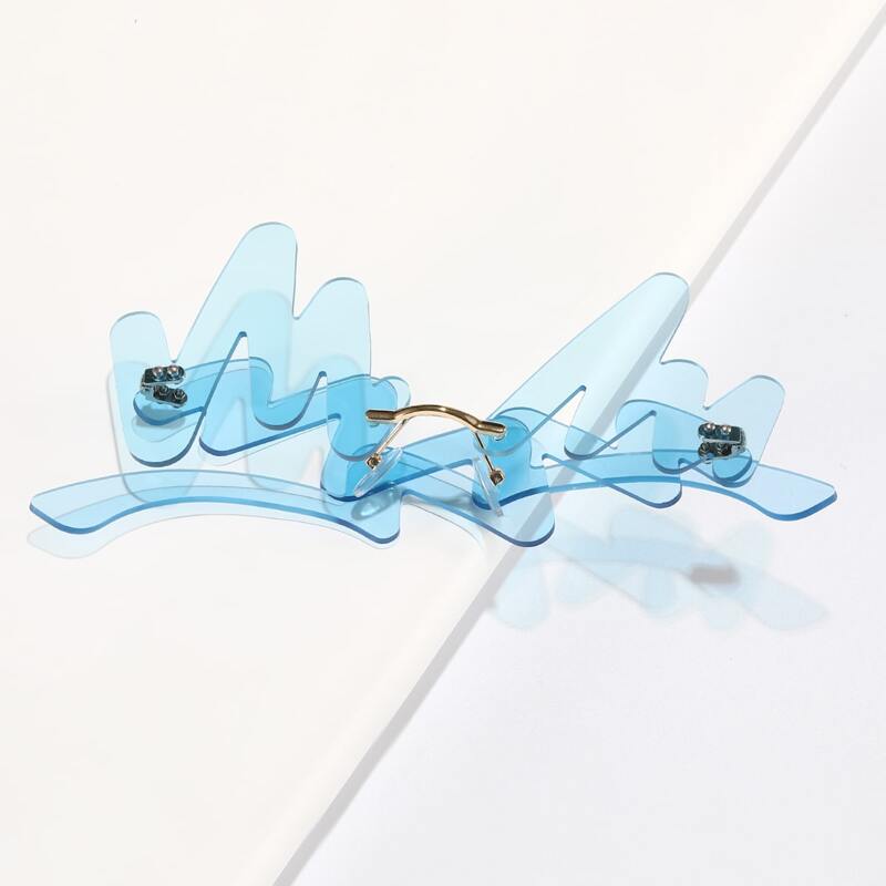 

Rimless Scallop Frame Sunglasses
