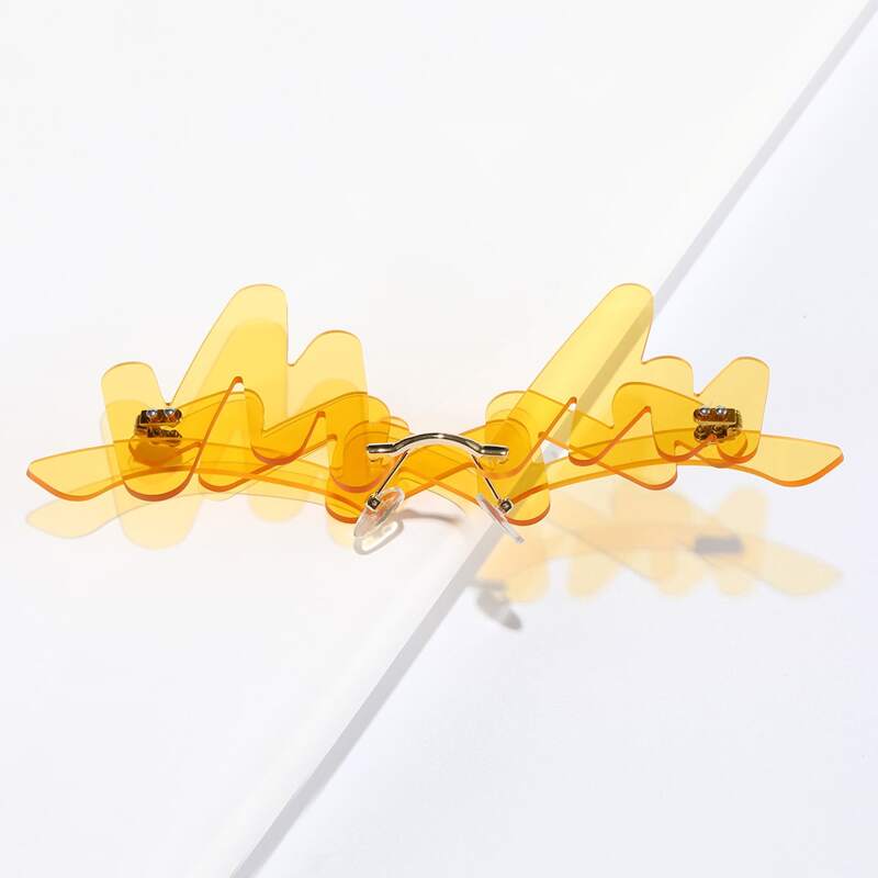 

Rimless Scallop Frame Sunglasses