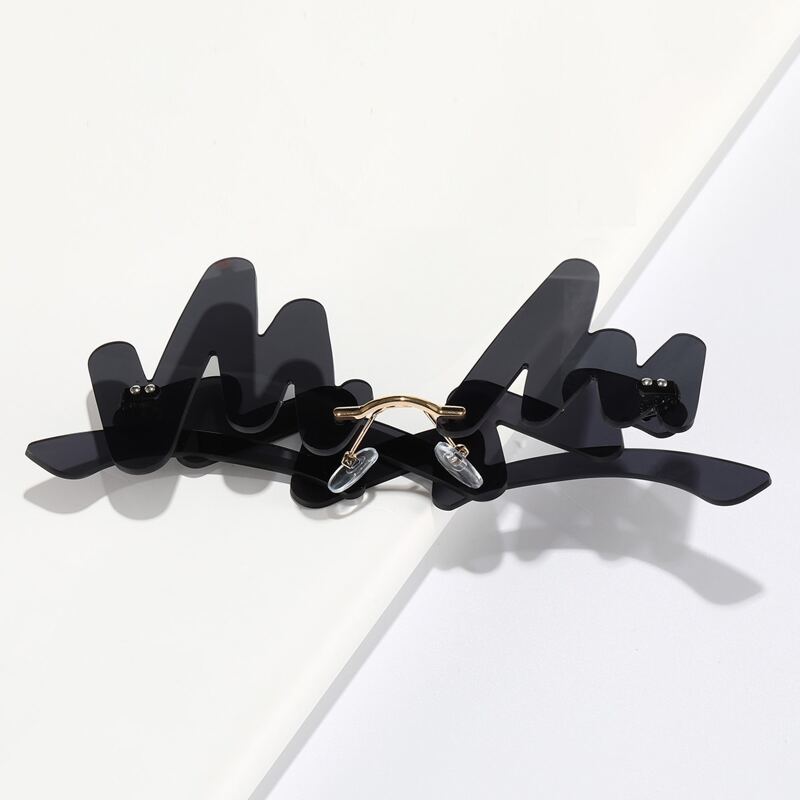 

Rimless Scallop Frame Sunglasses