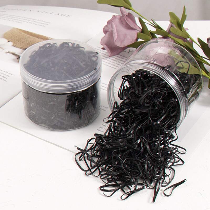 

1200pcs Disposable Hair Tie, Black