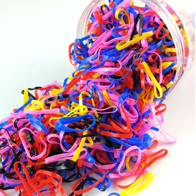 

1200pcs Disposable Hair Tie, Multicolor
