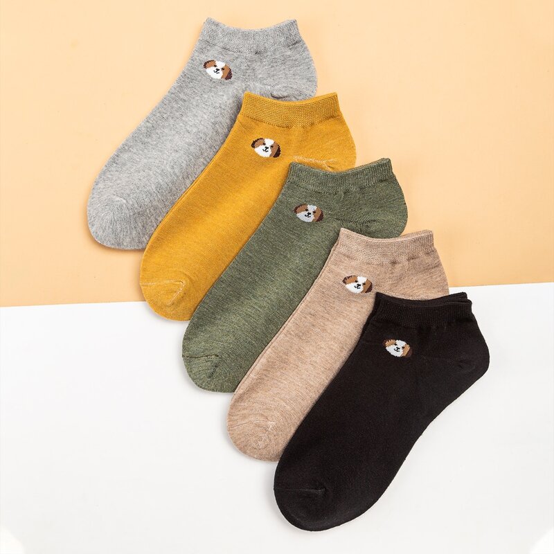 

5pairs Cartoon Graphic Ankle Socks, Multicolor