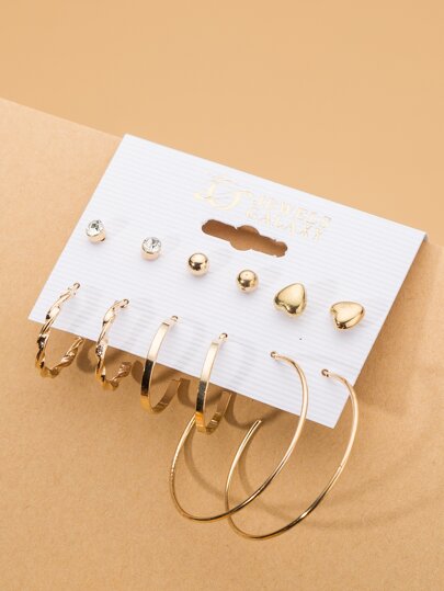 6pairs Minimalist Earring Set