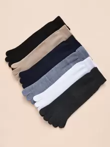 6pairs Men Five Toe Socks - Multicolor - View 1